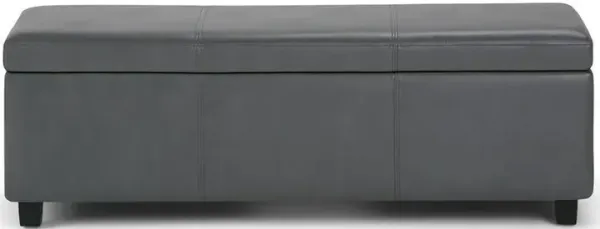 Avalon Storage Ottoman in Vegan Leather