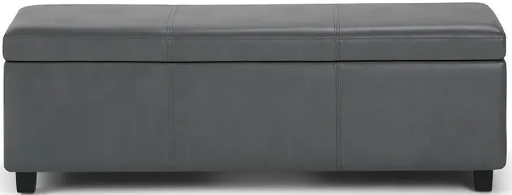 Avalon Storage Ottoman in Vegan Leather