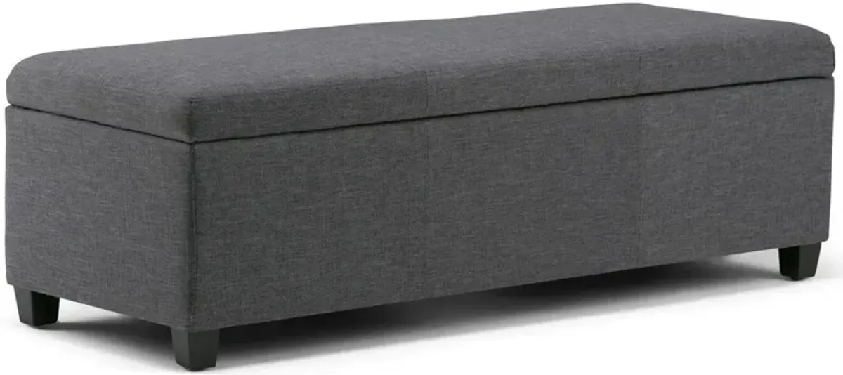 Avalon Storage Ottoman in Linen
