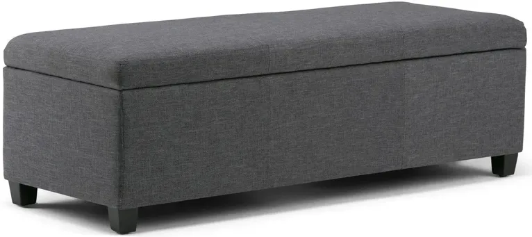 Avalon Storage Ottoman in Linen