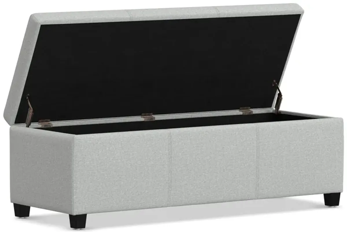 Avalon Storage Ottoman in Linen