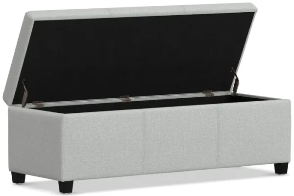Avalon Storage Ottoman in Linen