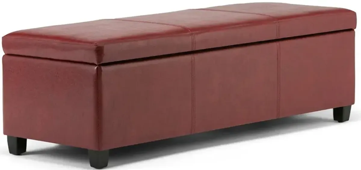 Avalon Storage Ottoman in Vegan Leather