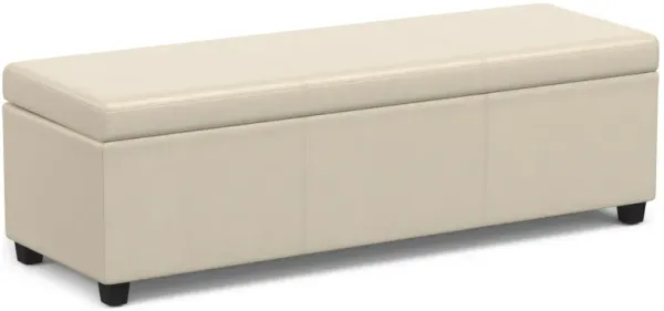 Avalon Extra Large Storage Ottoman in Vegan Leather