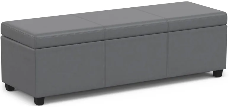 Avalon Extra Large Storage Ottoman in Vegan Leather