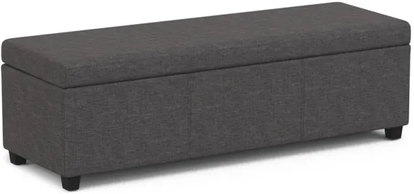 Avalon Extra Large Storage Ottoman in Linen