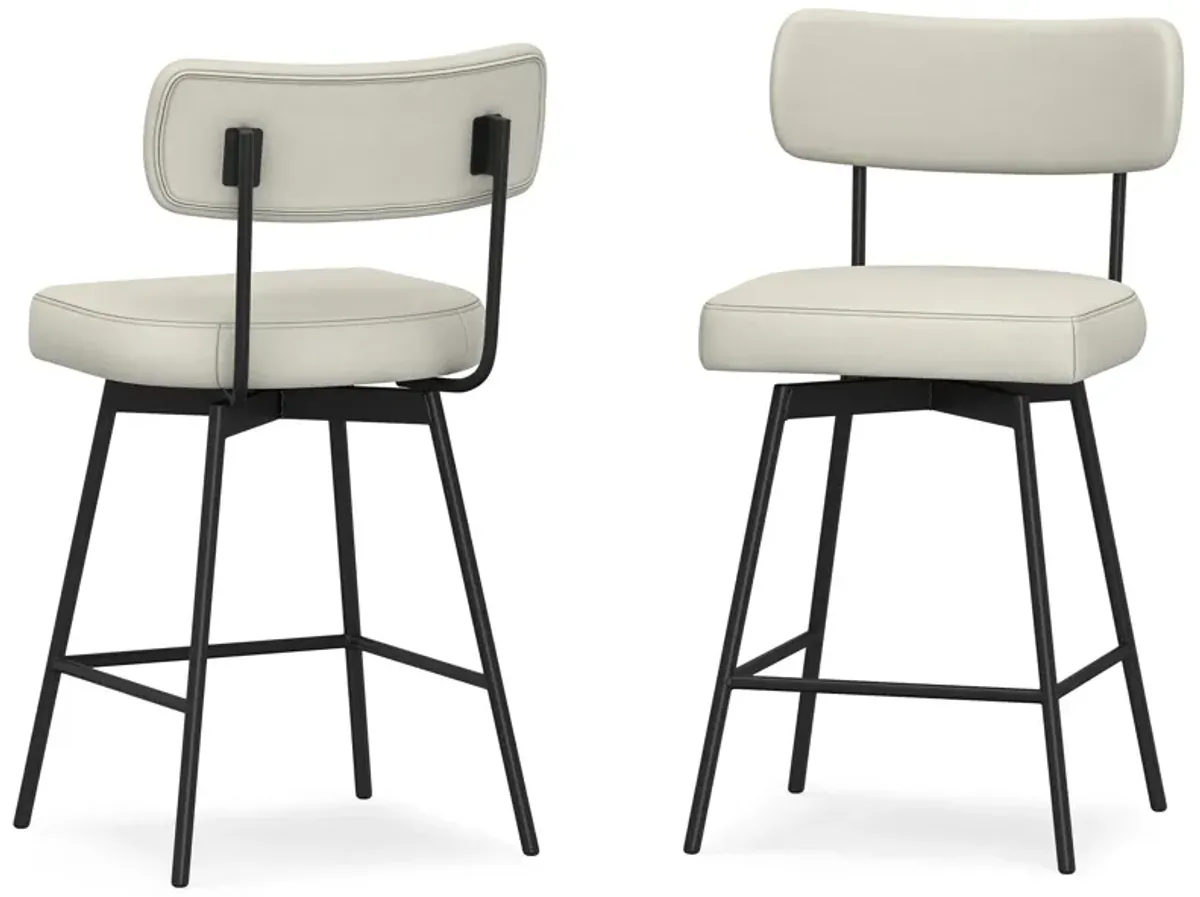 Giselle Swivel Counter Height Stool (Set of 2)