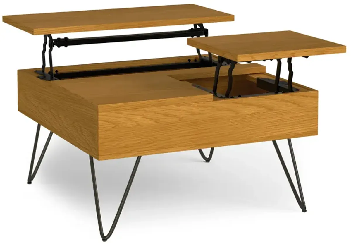 Hunter Lift Top Square Coffee Table in Oak