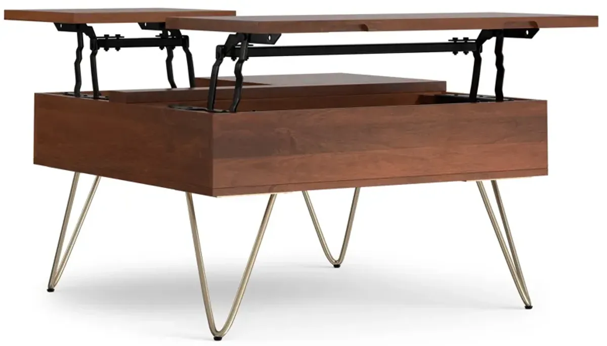Hunter Lift Top Square Coffee Table in Mango