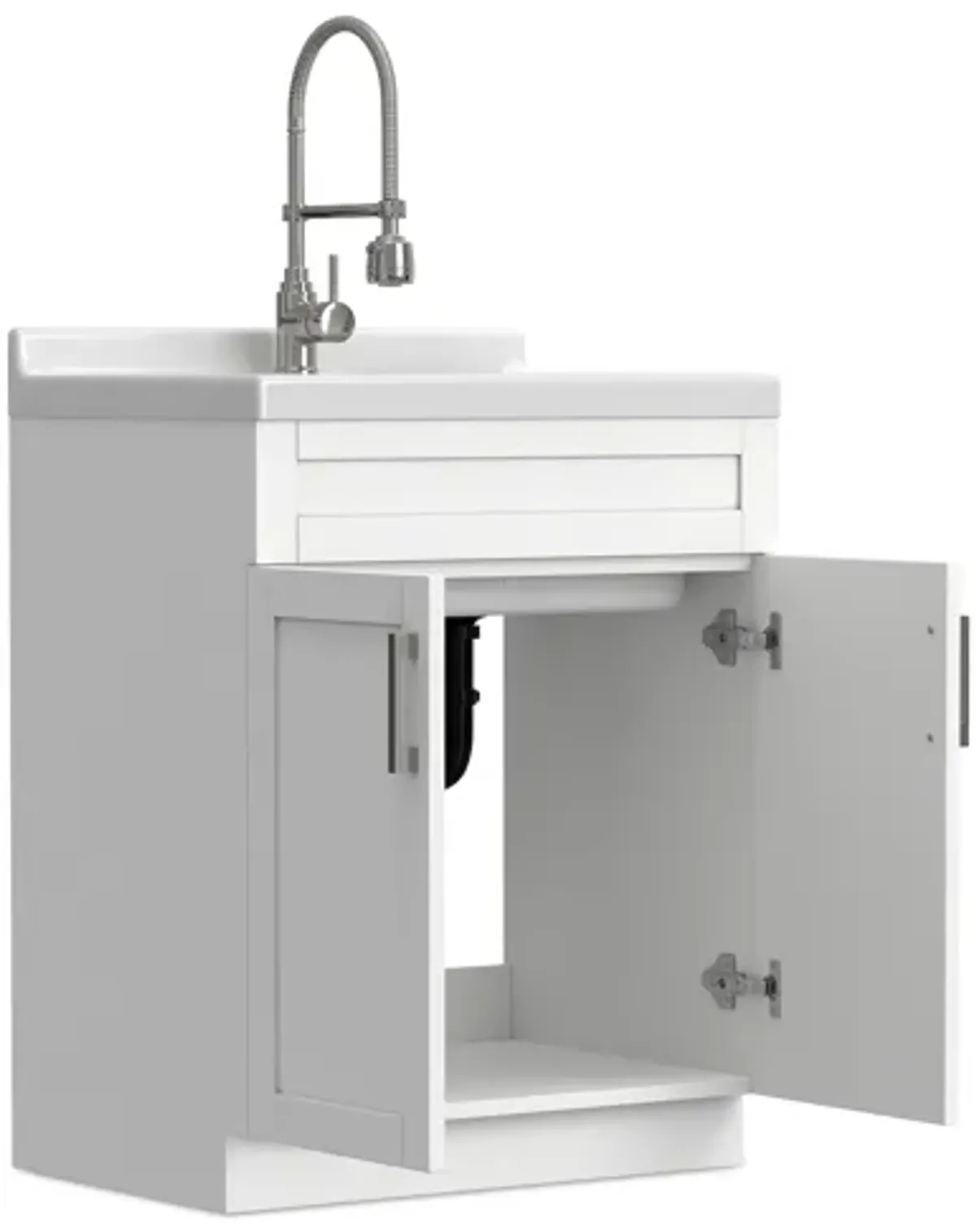 Hennessy All-In-One Deluxe 28-inch Laundry Utility Sink and Cabinet with ABS Sink