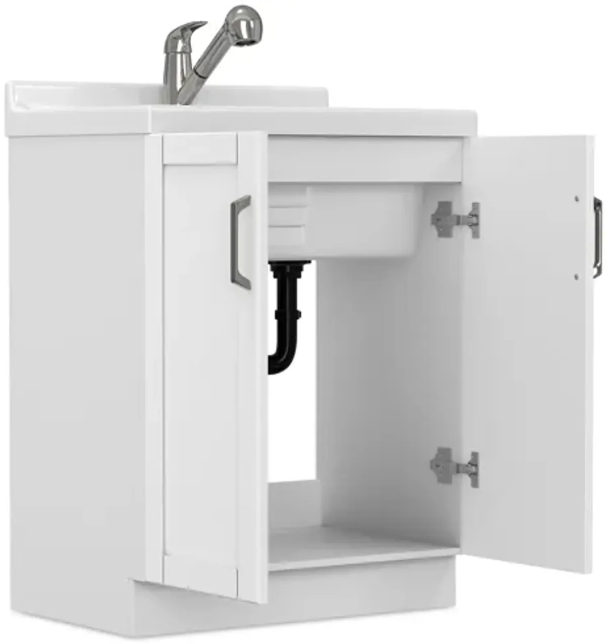 Kyle All-In-One 28-inch Laundry Utility Sink and Cabinet with ABS Sink