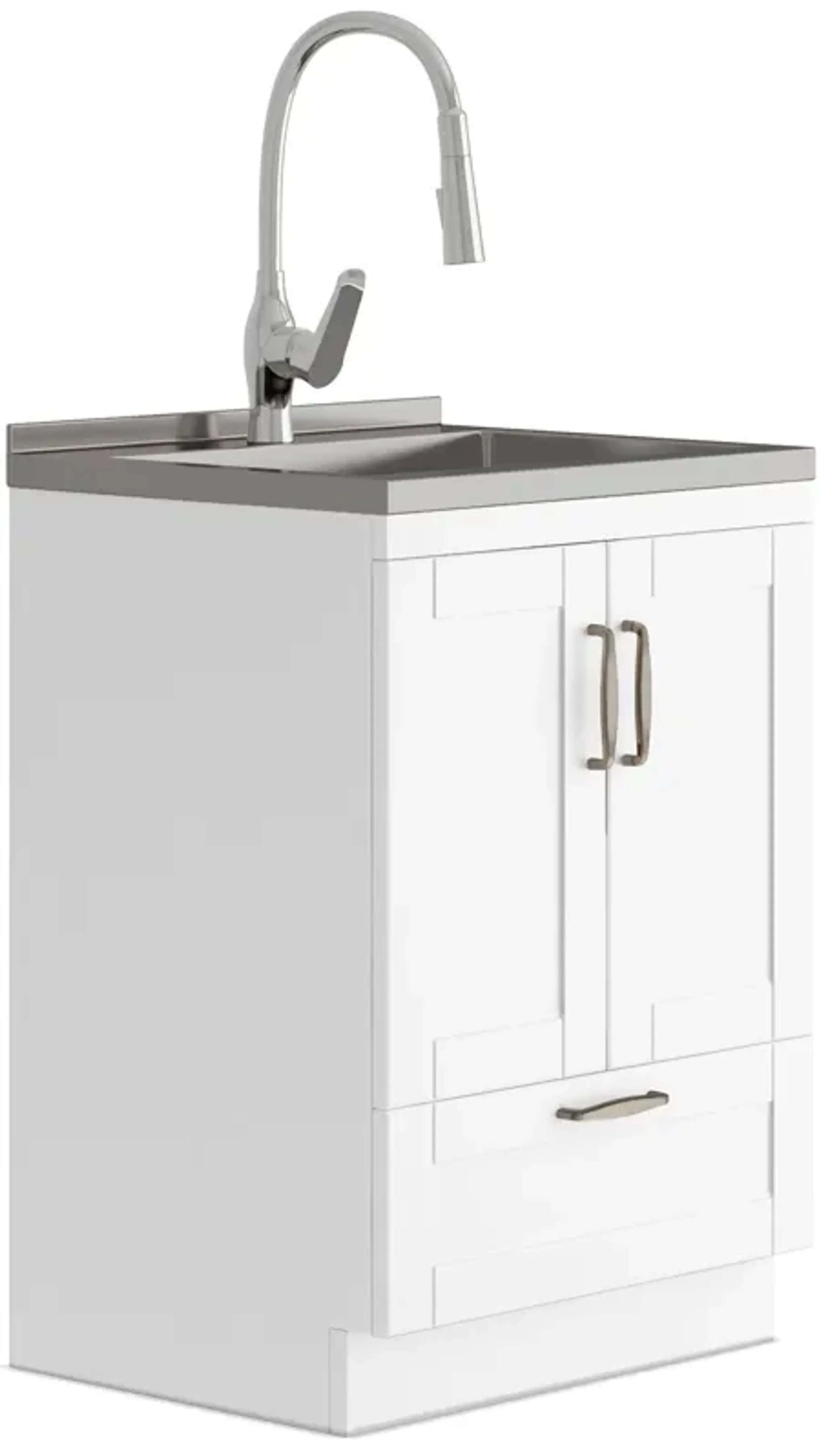 Reed All-In-One 24-inch Laundry Utility Sink and Cabinet | Furniture.com