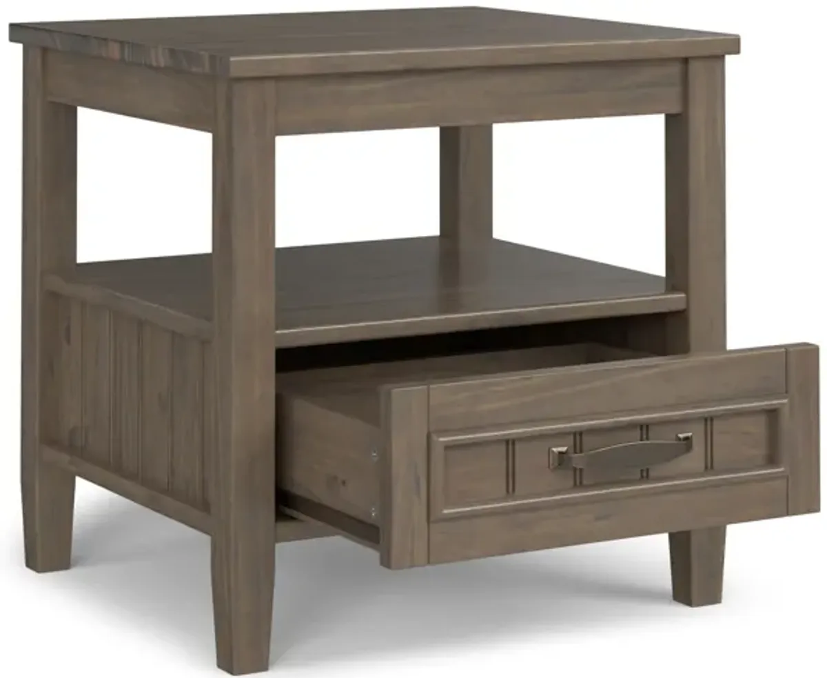 Lev End Table with Bottom Drawer