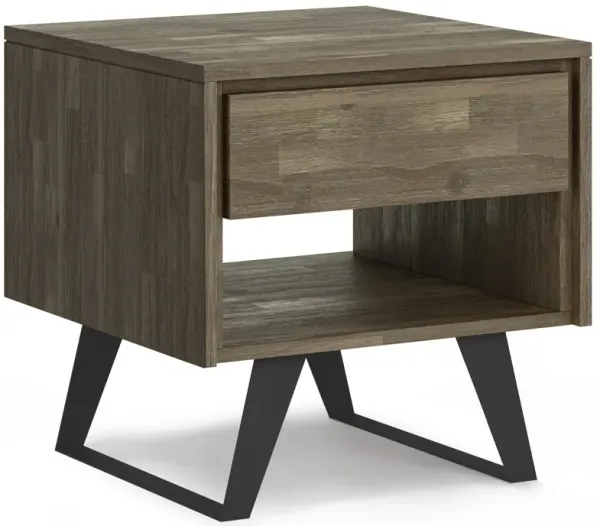 Lowry End Table in Distressed Grey
