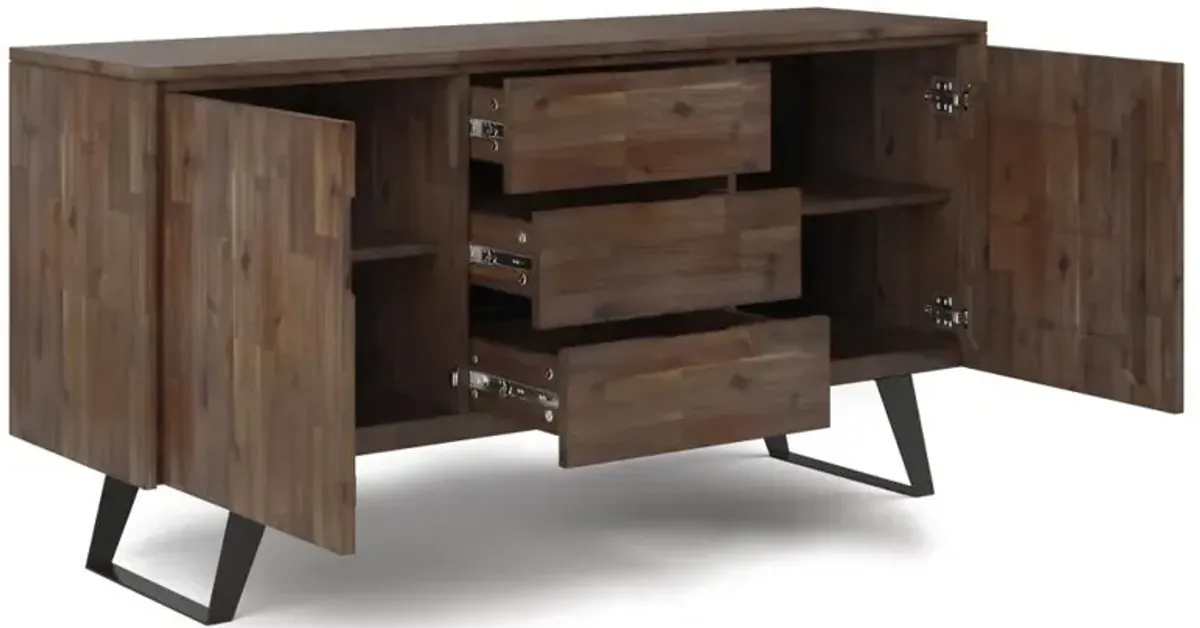 Lowry Sideboard Buffet in Rustic Natural Aged Brown