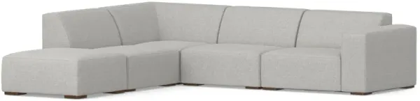 Rex Left Sectional Sofa and Ottoman in Performance Fabric