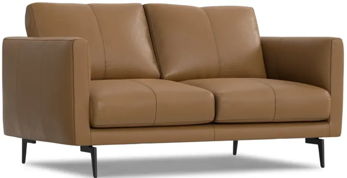 Stevens 60 inch Loveseat in Genuine Leather