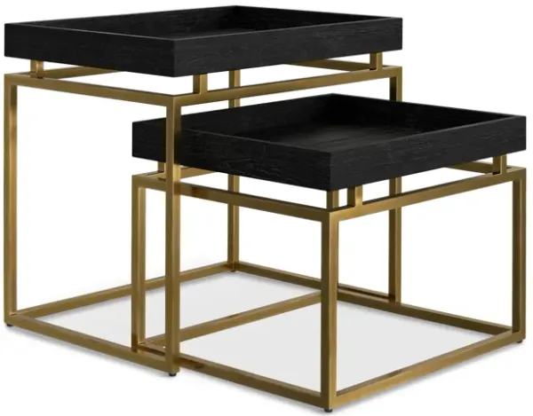 Macy 2 Pc Nesting Table in Mango