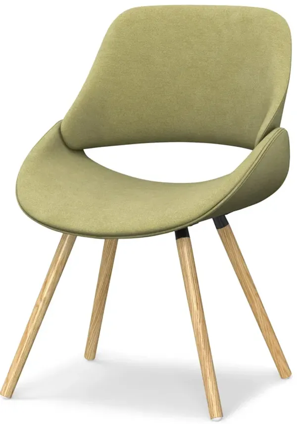 Malden Bentwood Dining Chair in Linen Style Fabric