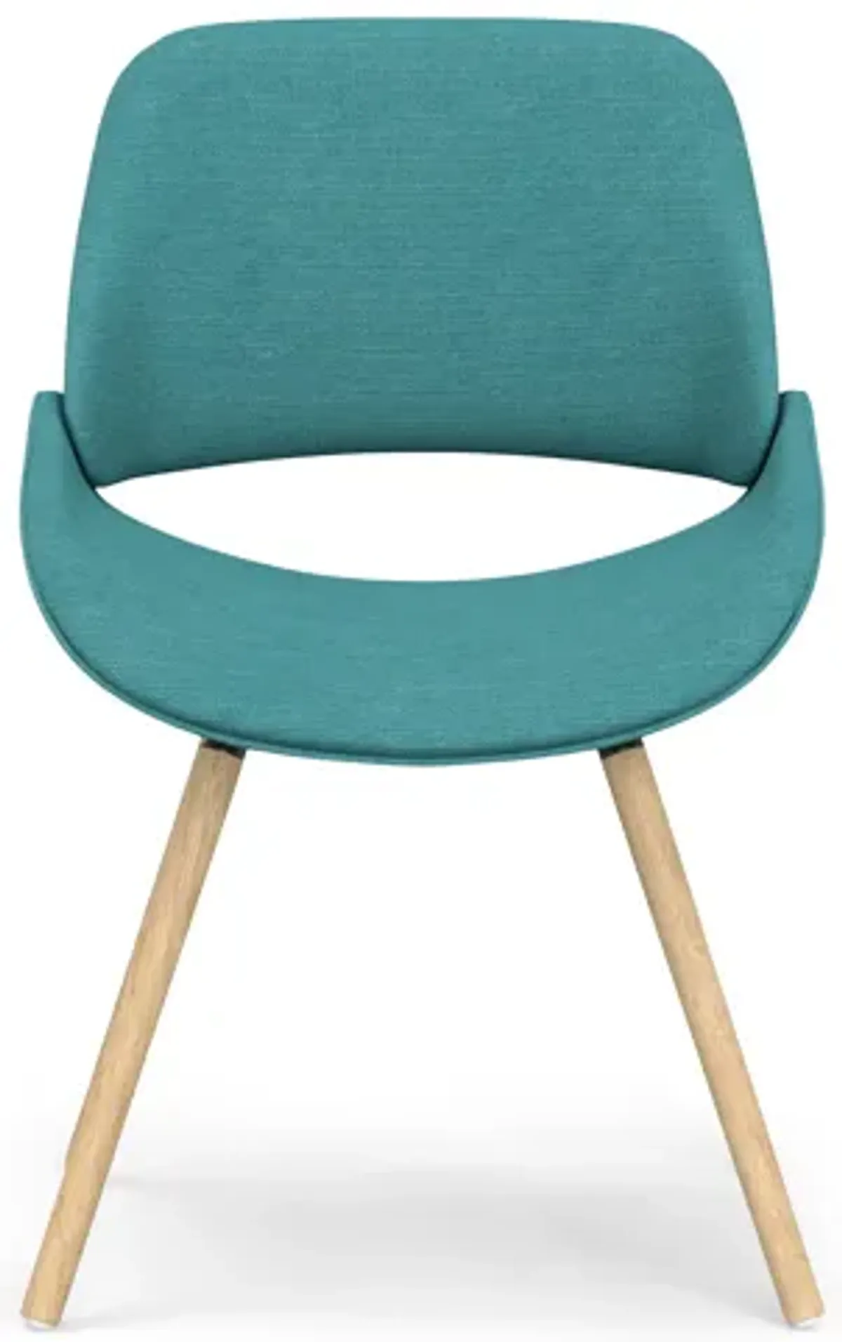 Malden Bentwood Dining Chair in Linen Style Fabric