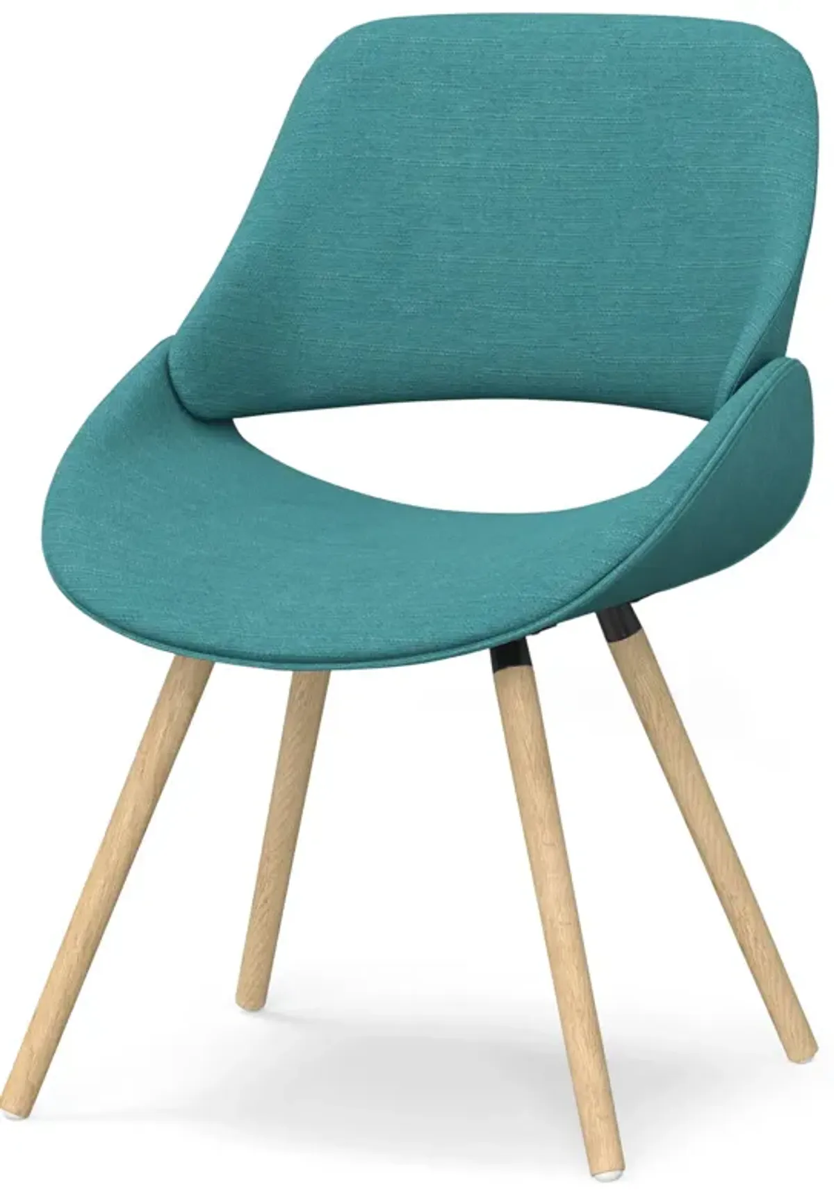 Malden Bentwood Dining Chair in Linen Style Fabric