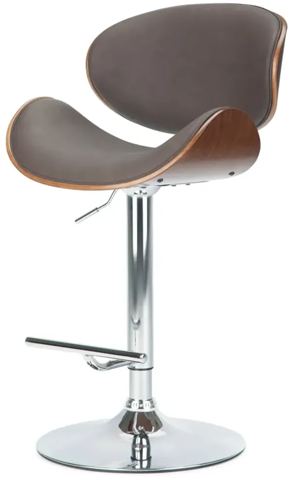 Marana Bentwood Adjustable Swivel Bar Stool