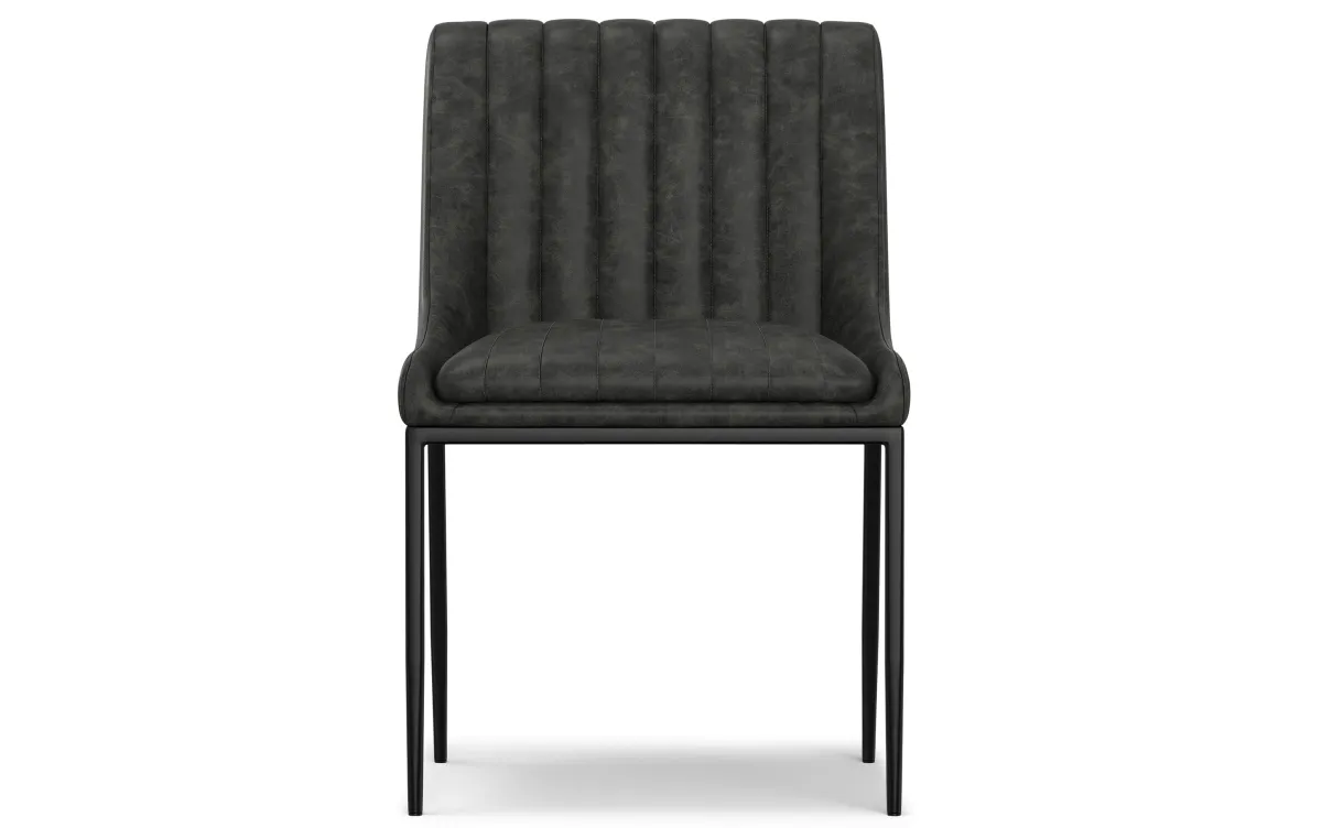 Melody Dining Chair (Set of 2) in Distressed Vegan Leather