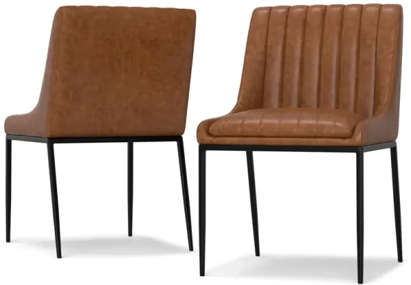 Melody Dining Chair (Set of 2) in Distressed Vegan Leather