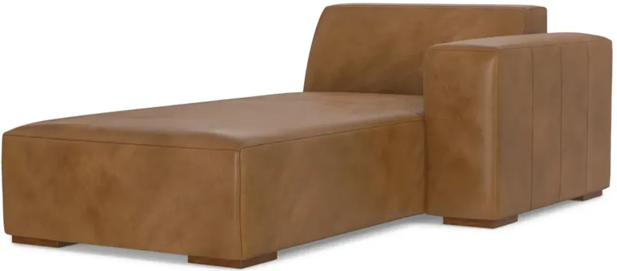 Rex Right Chaise Module in Genuine Leather