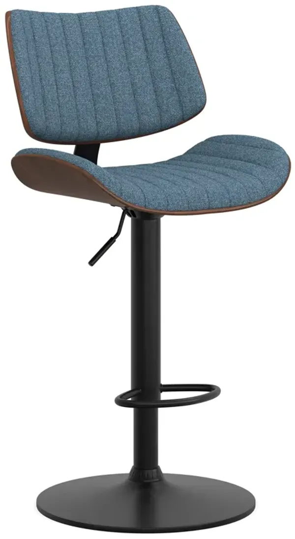 Novak Adjustable Swivel Bar Stool in Linen