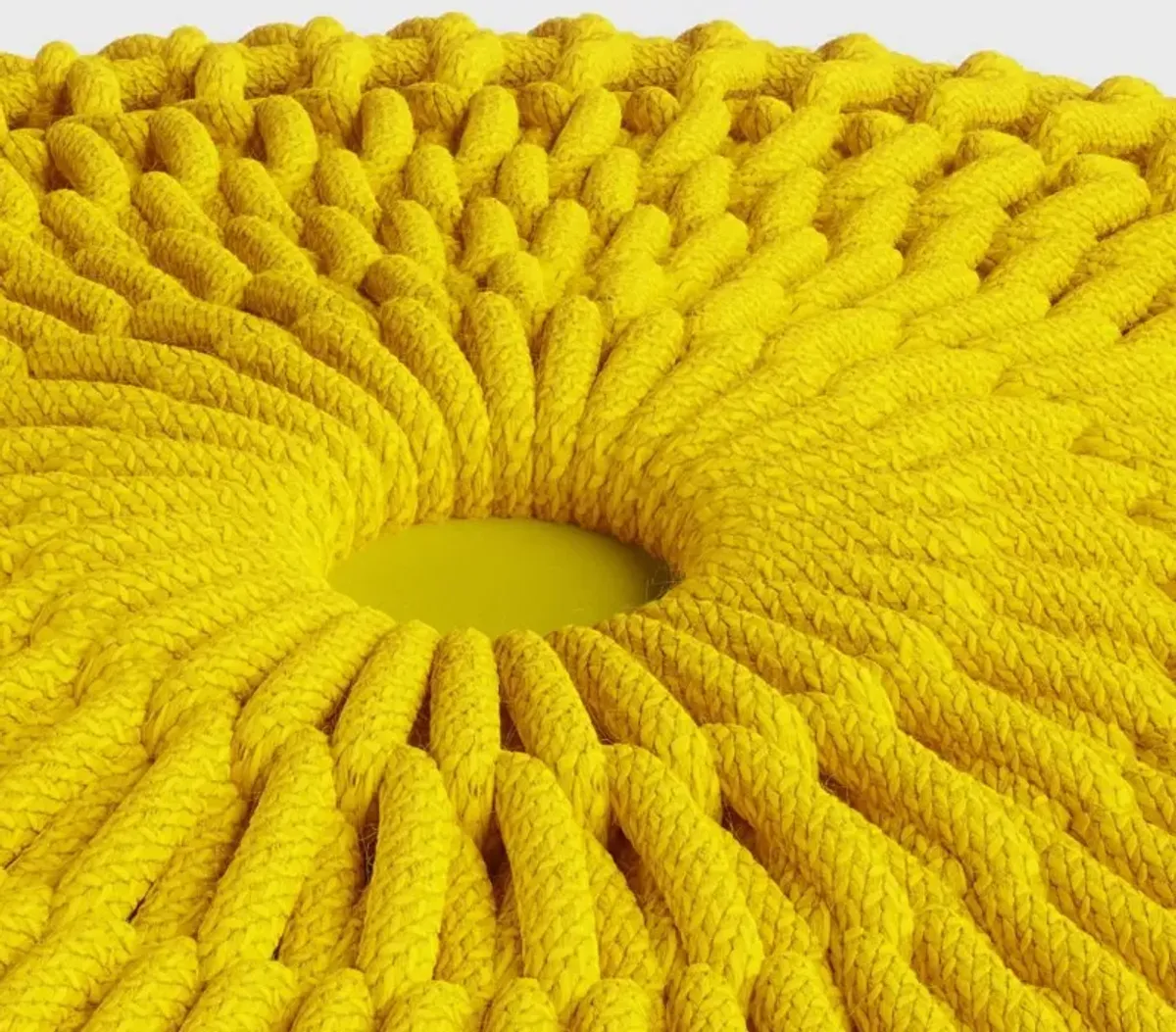 Sonata Outdoor/ Indoor Pouf in Yellow
