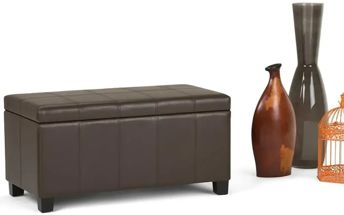 Dover Storage Ottoman in Vegan Leather