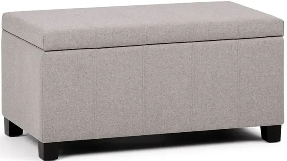 Dover Storage Ottoman in Linen