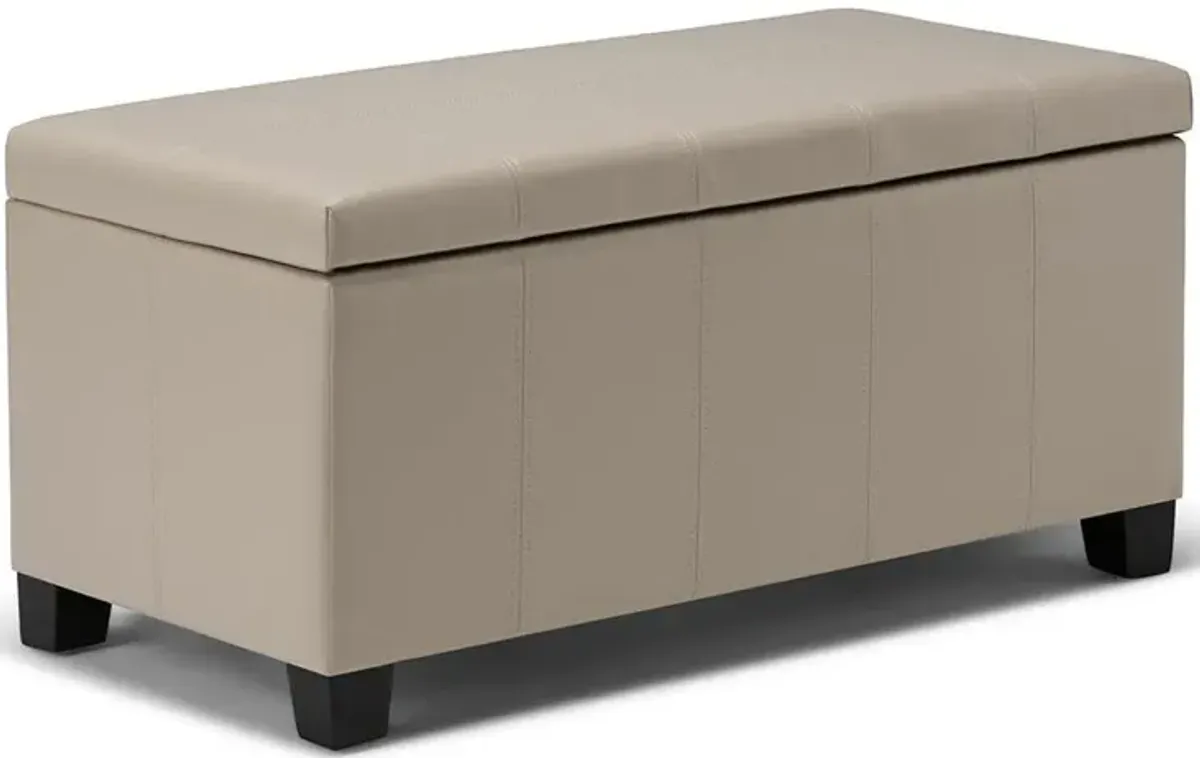 Dover Storage Ottoman in Vegan Leather