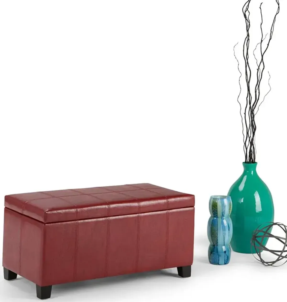 Dover Storage Ottoman in Vegan Leather