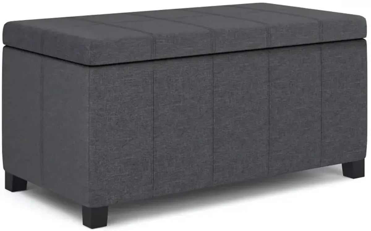 Dover Storage Ottoman in Linen