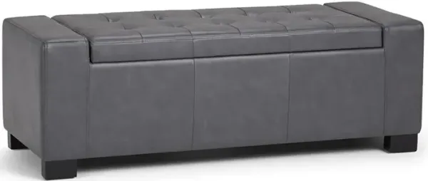 Laredo Storage Ottoman in Vegan Leather