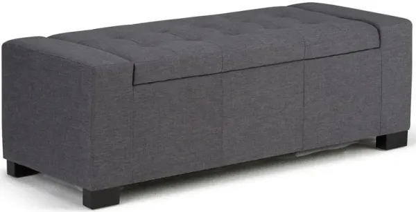 Laredo Storage Ottoman in Linen