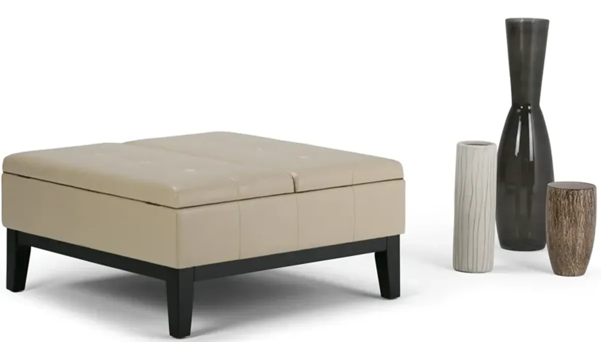 Dover Table Ottoman in Vegan Leather