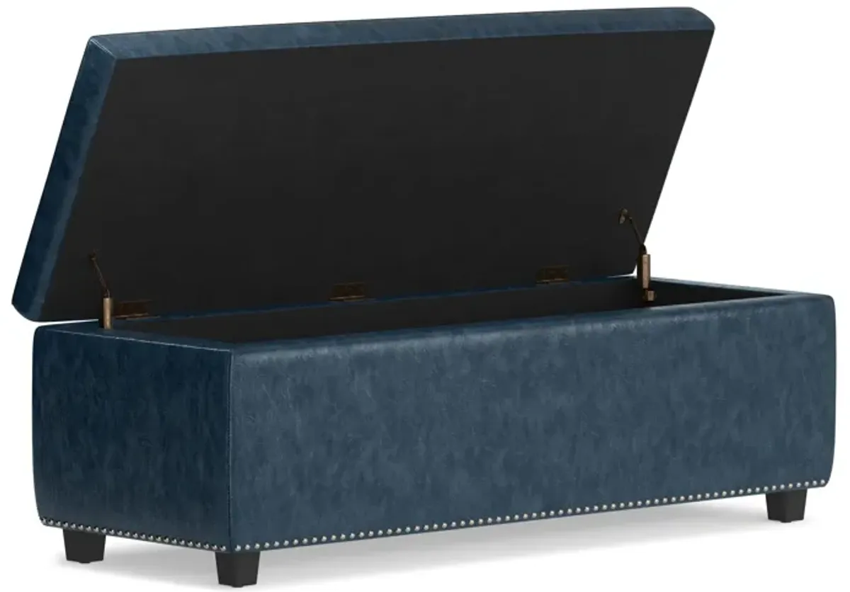 Hamilton Storage Ottoman in Vegan Leather