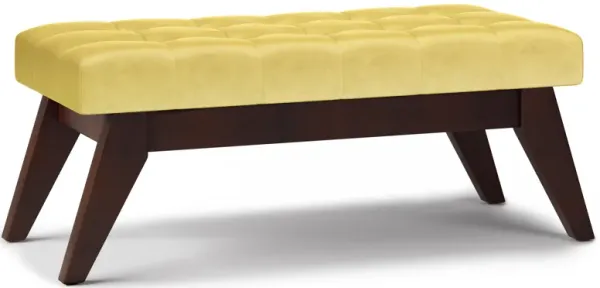 Draper Ottoman Bench in Velvet Fabric