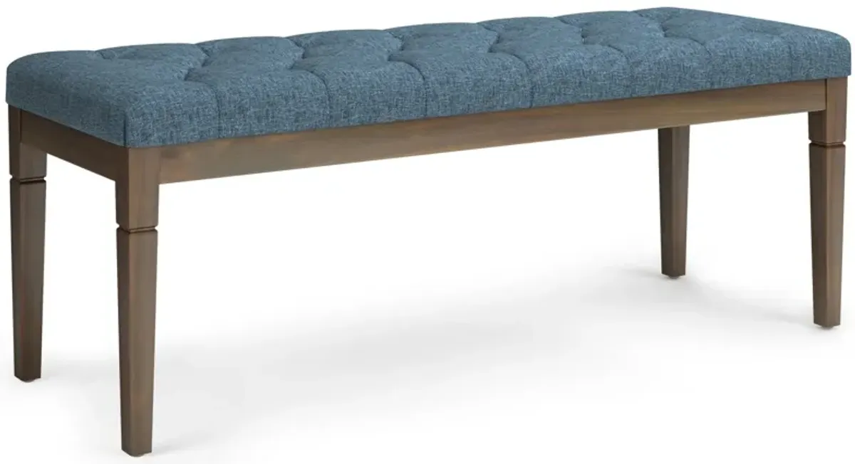 Waverly Ottoman Bench in Denim Blue