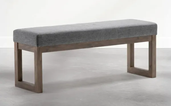 Milltown Large Ottoman Bench in Parisian Grey