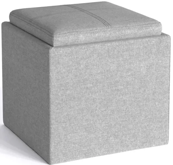 Rockwood Cube Storage Ottoman in Linen