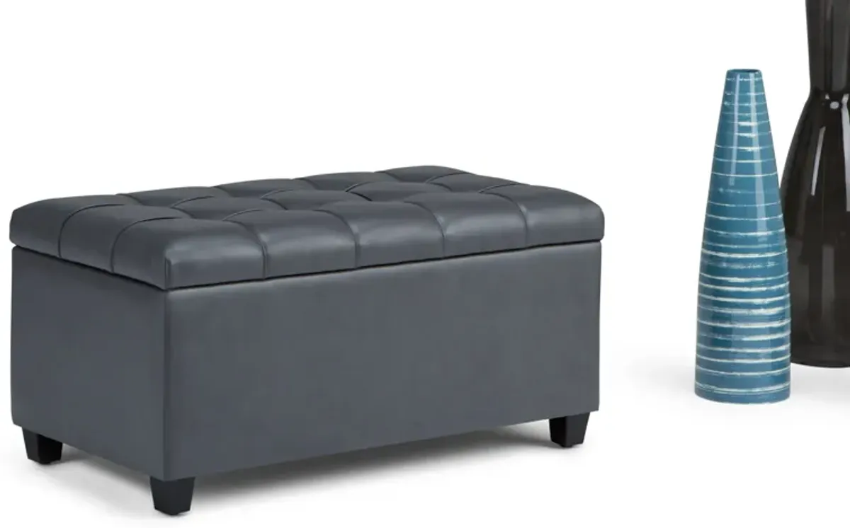 Sienna Storage Ottoman in Vegan Leather