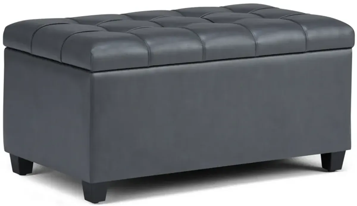 Sienna Storage Ottoman in Vegan Leather