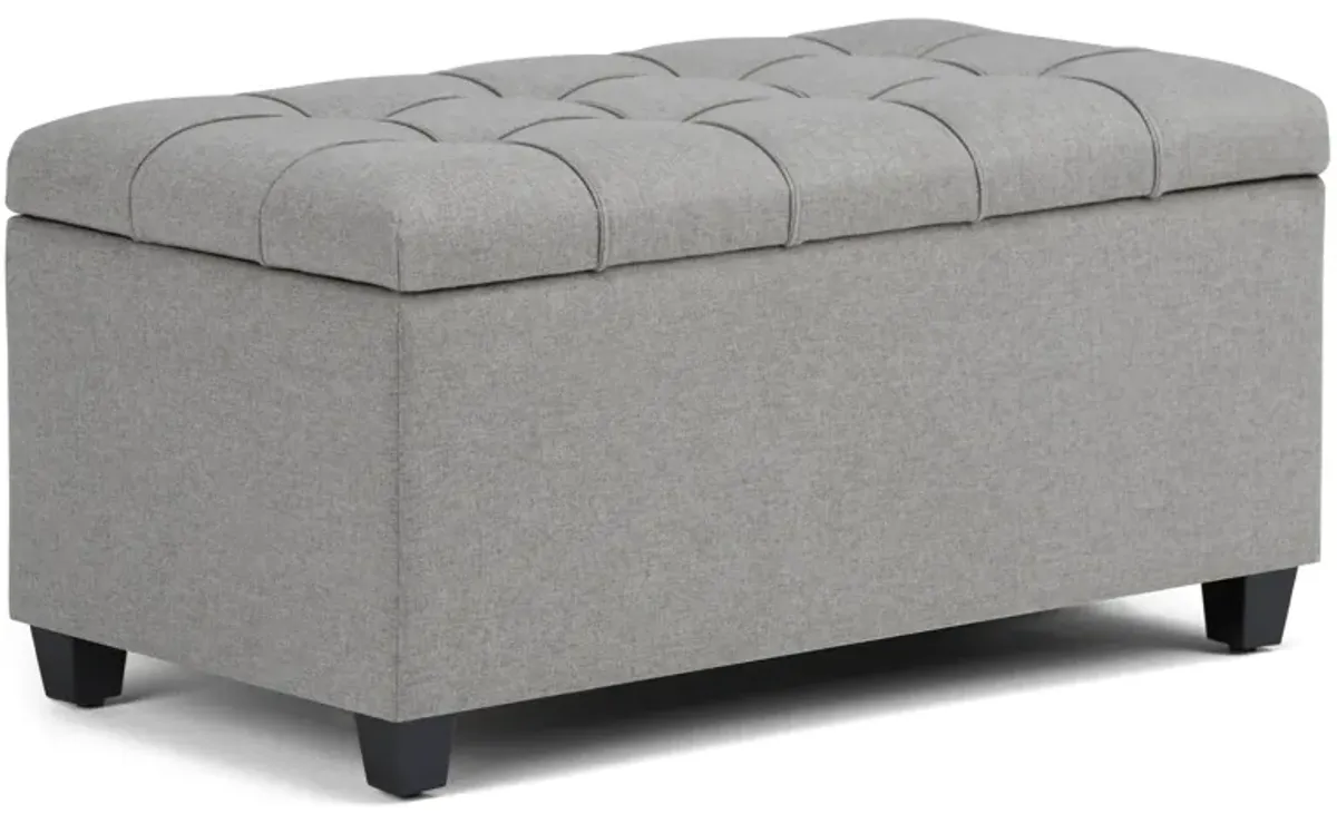 Sienna Storage Ottoman in Linen