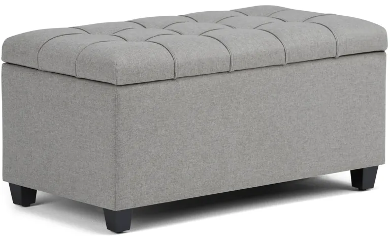 Sienna Storage Ottoman in Linen