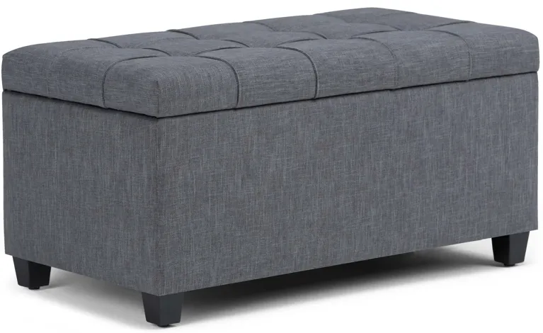 Sienna Storage Ottoman in Linen