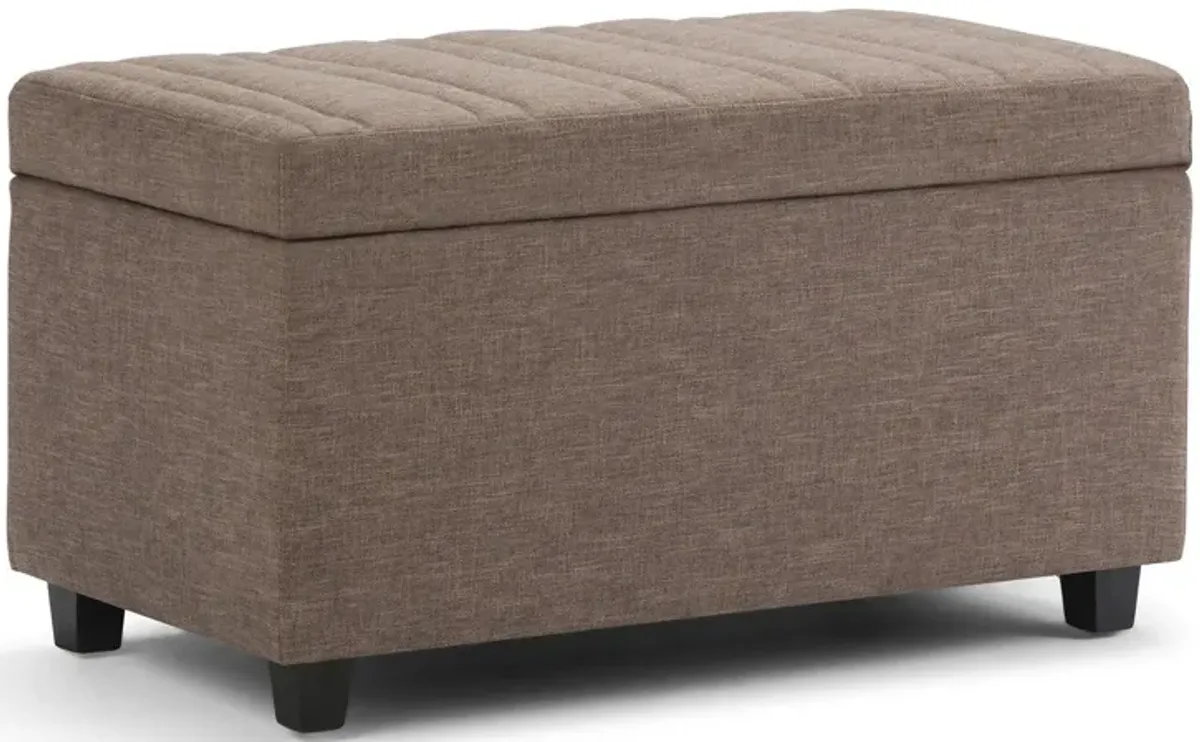Darcy Storage Ottoman in Fawn Brown